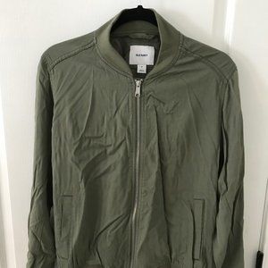 Old Navy Olive Green Bomber Jacket in Size Medium